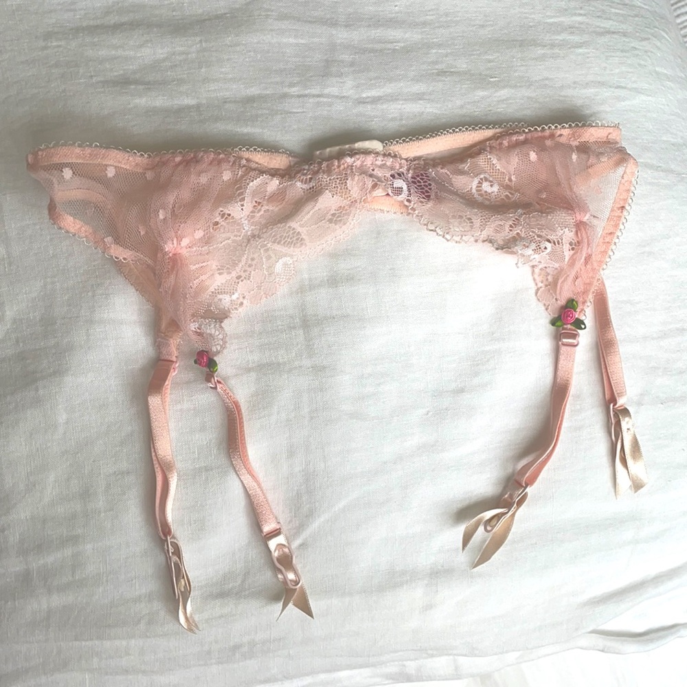 Pink lady Betsy Johnson garter belt